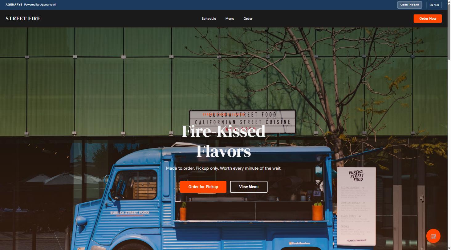 Food Truck website template